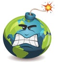 Earth Planet Warning Bomb Character