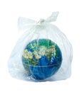 The earth & plastic bag Royalty Free Stock Photo