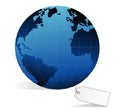 Earth and price tag Royalty Free Stock Photo