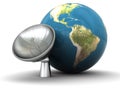 Earth and radio-aerial Royalty Free Stock Photo