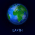 Earth. Realistic planet of the solar system