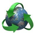 Earth recycle symbol Royalty Free Stock Photo