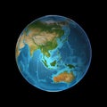 Earth rotation, realistic earh, 3d earth, globe, global, world, space Royalty Free Stock Photo