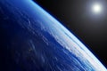 Earth's atmosphere from space. Elements of this image furnished by NASA Royalty Free Stock Photo