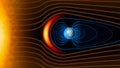 Earth`s magnetic field, the Earth, the solar wind