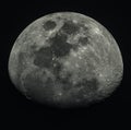 Earth`s Moon at Waxing gibbous phase Royalty Free Stock Photo