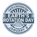 Earth`s Rotation Day stamp Royalty Free Stock Photo
