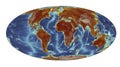 Earth\'s topography represented with real data high resolution model