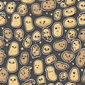 Earth\'s Treasures: AI-Crafted Sticker Art Featuring Potatoes