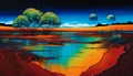 Earth\'s Vibrant Flatland - A Greg Ruto Inspired Artwork, Made with Generative AI