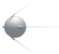 Earth satellite sputnik. 3D illustration