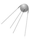 Earth satellite sputnik vector illustration Royalty Free Stock Photo