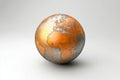 Earth Sculpture with Orange Patina Royalty Free Stock Photo