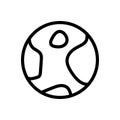 Earth  setting thin line icon Royalty Free Stock Photo