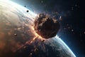 Earth-shattering encounter, Meteorite smashes into the planet\'s terrain