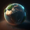 Earth Solar System - High definition, 8k rendering canvas art