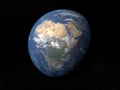 Earth from space Africa with clouds Royalty Free Stock Photo