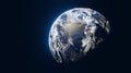 Earth from Space. High Resolution Planet Earth view. 3d realistic Illustration. Elements of this image are furnished by NASA Royalty Free Stock Photo