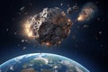 Space meteor earth impact asteroid universe cosmos science orbit planet astronomy meteorite