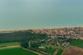 Earth surface landscape viewed from the airplane, Italy