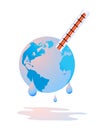 Earth is sweating by global warming Royalty Free Stock Photo