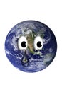 Earth with a teardrop