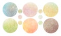 Earth tone color grunge Collection, Circles. Banners, Insignias , Logos, Icons, Labels and Badges Set