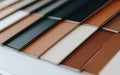 Earth Tone Leather Swatches Texture Samples Royalty Free Stock Photo