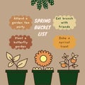 Earth Tone Spring Bucket List Instagram Post