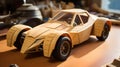Earth-toned Workshop: Handcrafted 1:28mm Dune-buggy Miniature Inspired By Johnny Quest