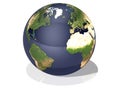 Earth top view Royalty Free Stock Photo