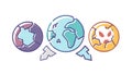 Earth Transformation Icon: Global Change Ecological Shift, vector design Generative AI Royalty Free Stock Photo