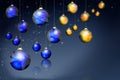 Earth transformed into suspended Christmas balls Royalty Free Stock Photo