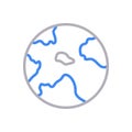 Earth  vector color line icon Royalty Free Stock Photo