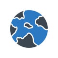 Earth  vector glyph color icon Royalty Free Stock Photo