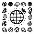 Earth vector icons set