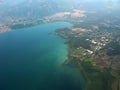 Earth view out of plane Royalty Free Stock Photo