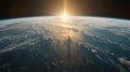 Earth Viewed From Space Shuttle Royalty Free Stock Photo