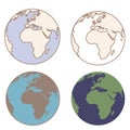 Earth in vintage colors