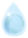 Earth in waterdrop Royalty Free Stock Photo