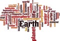 Earth word cloud Royalty Free Stock Photo