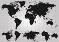 The Earth, World Map on gray background. Separate continents. Vector illustration Royalty Free Stock Photo