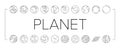 earth world planet globe map icons set vector Royalty Free Stock Photo