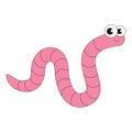 Earth worm cartoon.