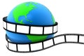 Earth wrapped in film Royalty Free Stock Photo