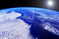 Earth's atmosphere from space. Elements of this image furnished by NASA Royalty Free Stock Photo