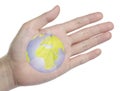 The earth on your hand Royalty Free Stock Photo