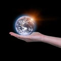 Earth in your hands, Saving Earth concept, Royalty Free Stock Photo