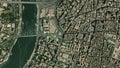 Earth zoom in from space to Cairo, Egypt in Tahrir Square