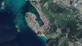 Earth zoom in from space to Gustavia, Saint Barthelemy